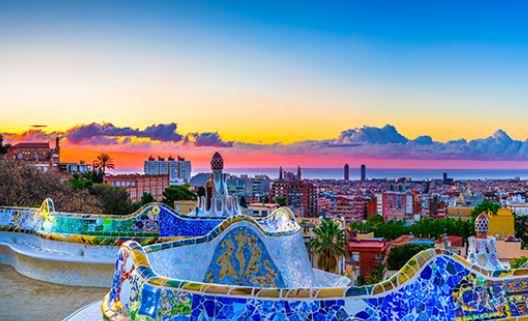 foto del Park Güell acolorit